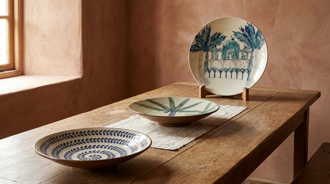 Bekya Fayoum pottery centerpiece bowls