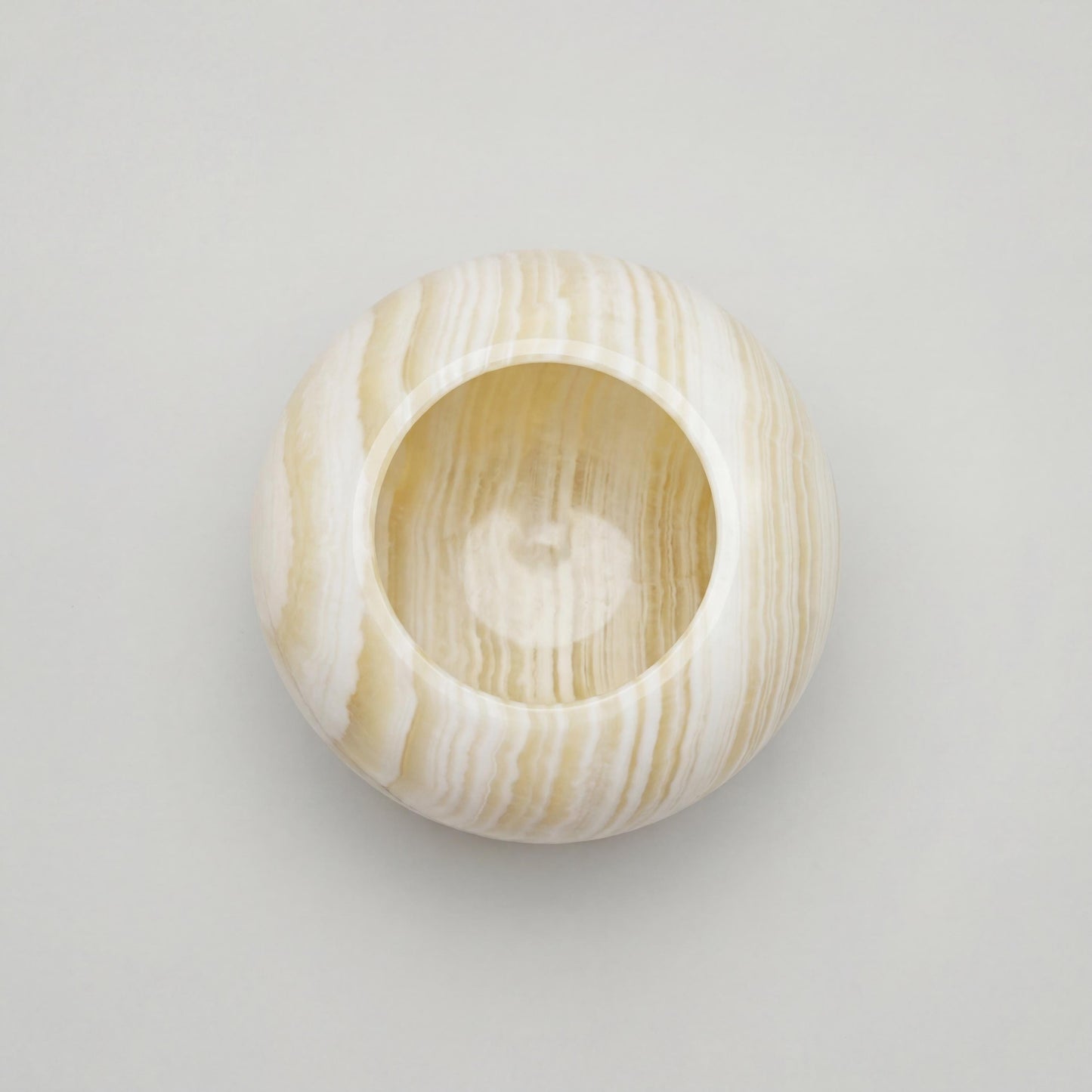 alabaster Egyptian Alabaster Table Lamp – Hand-Carved Natural Stone – UK Fitted – 23 × 22 cm - side view
