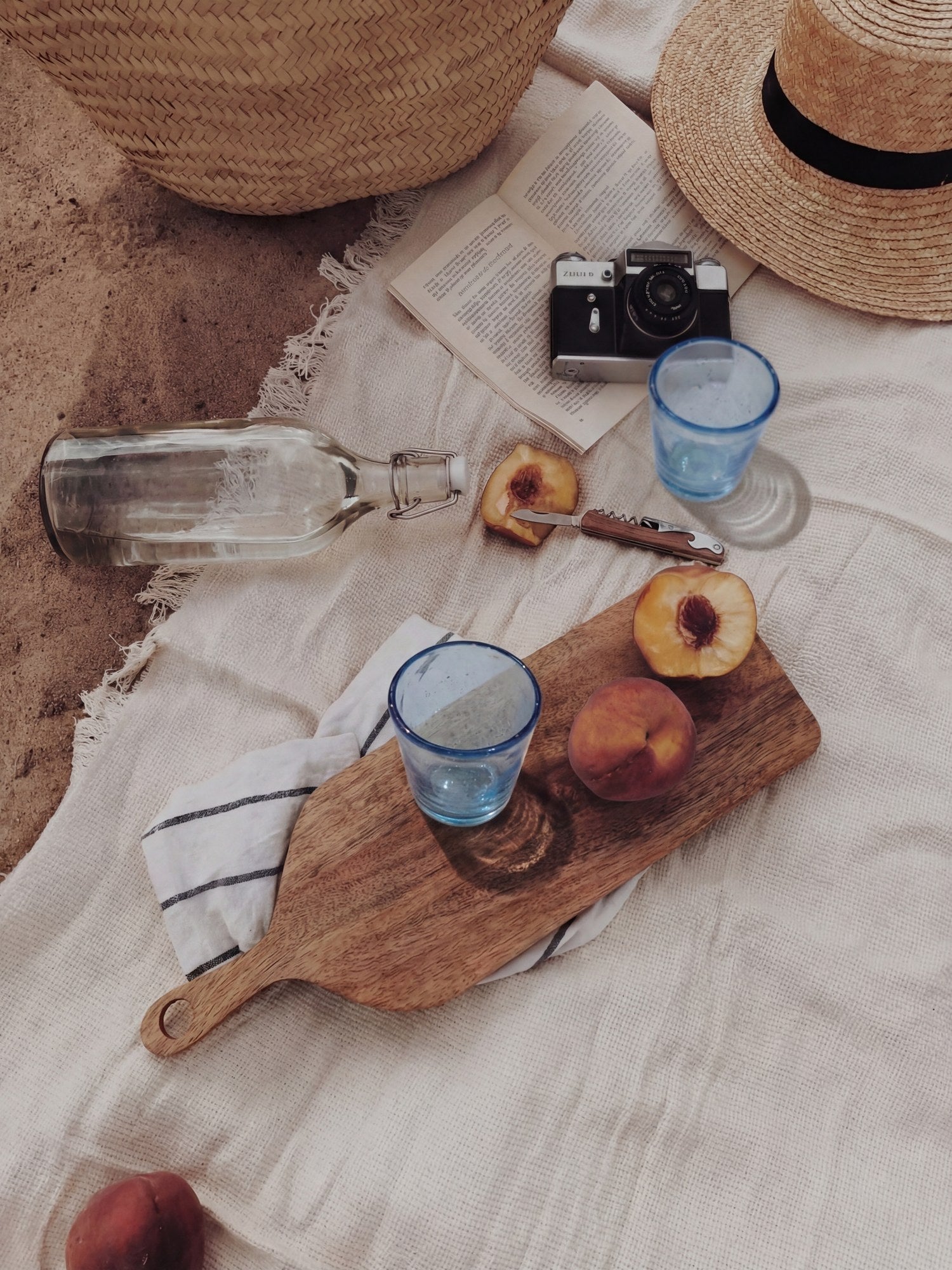Bekya lifestyle — Handmade Light Blue Hand Blown Glass Tumbler 10 cm Egyptian 