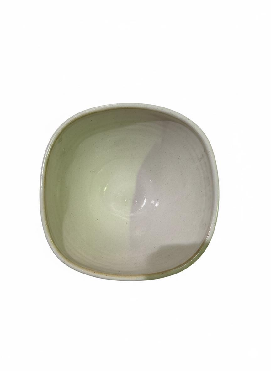 Fayoum pottery Hand-Painted Egyptian Pottery Bowl, Fayoum Ceramic Salad Bowl With Blue Pattern, 21 cm - side view