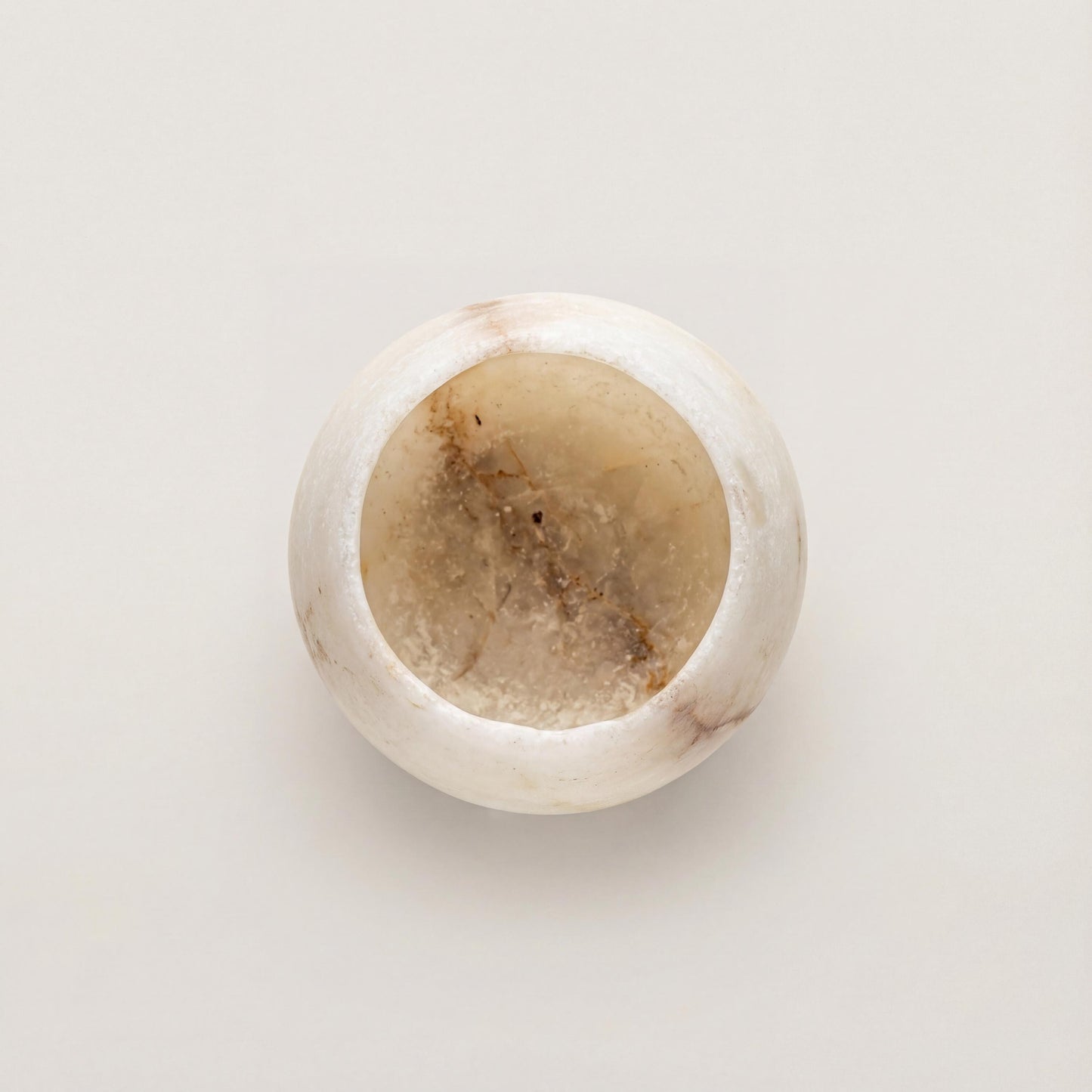 alabaster Egyptian Alabaster Candle Holder – 14.5 × 12.5 cm - detail view
