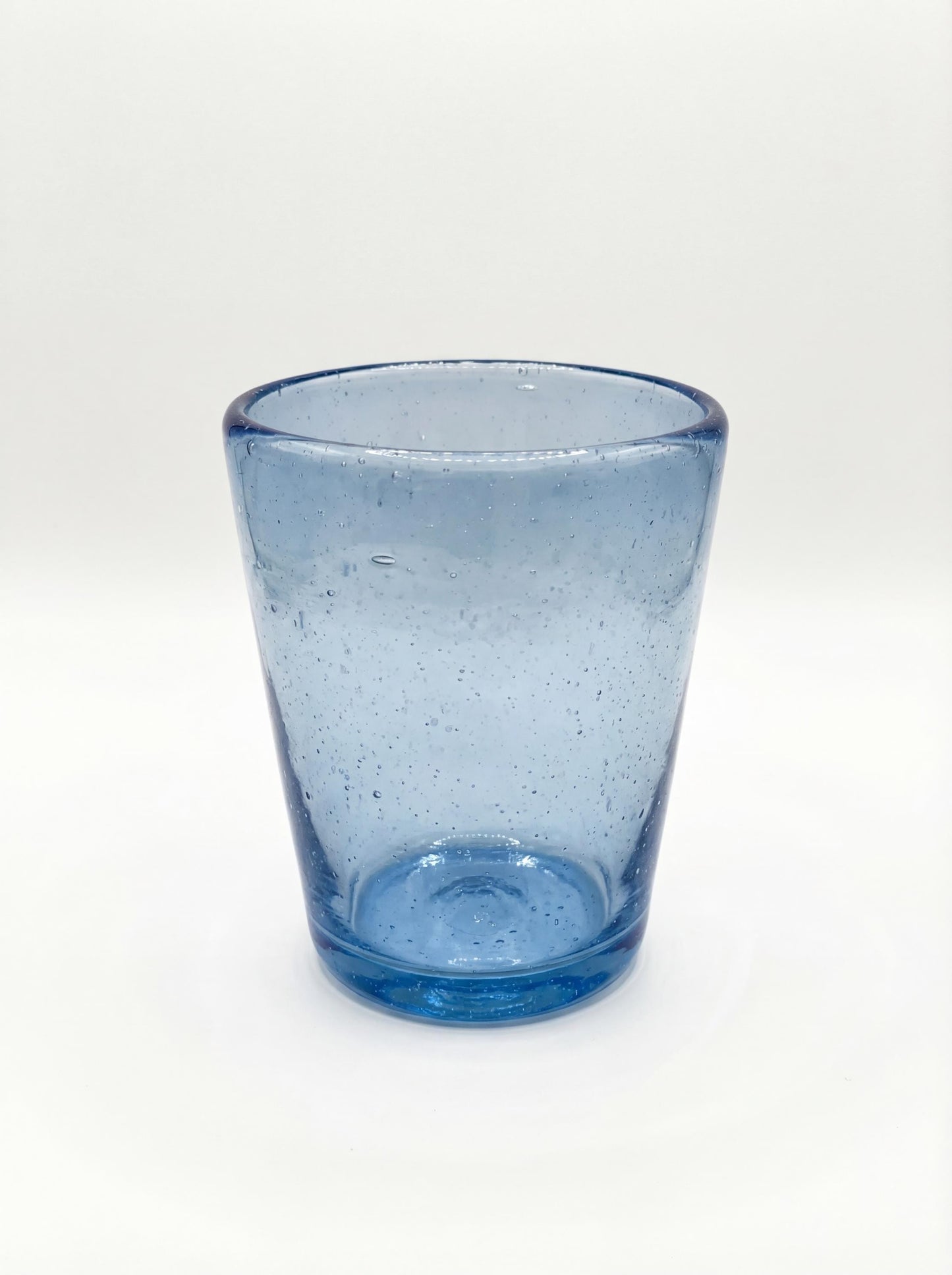 Handmade Light Blue Hand Blown Glass Tumbler 10 cm Egyptian Artisan Drinkware by BEKYA