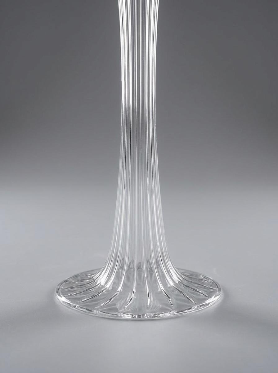 Handmade Tall Glass Candlestick 50 cm Urn Cup Hand Blown Egyptian Candle Holder by BEKYA