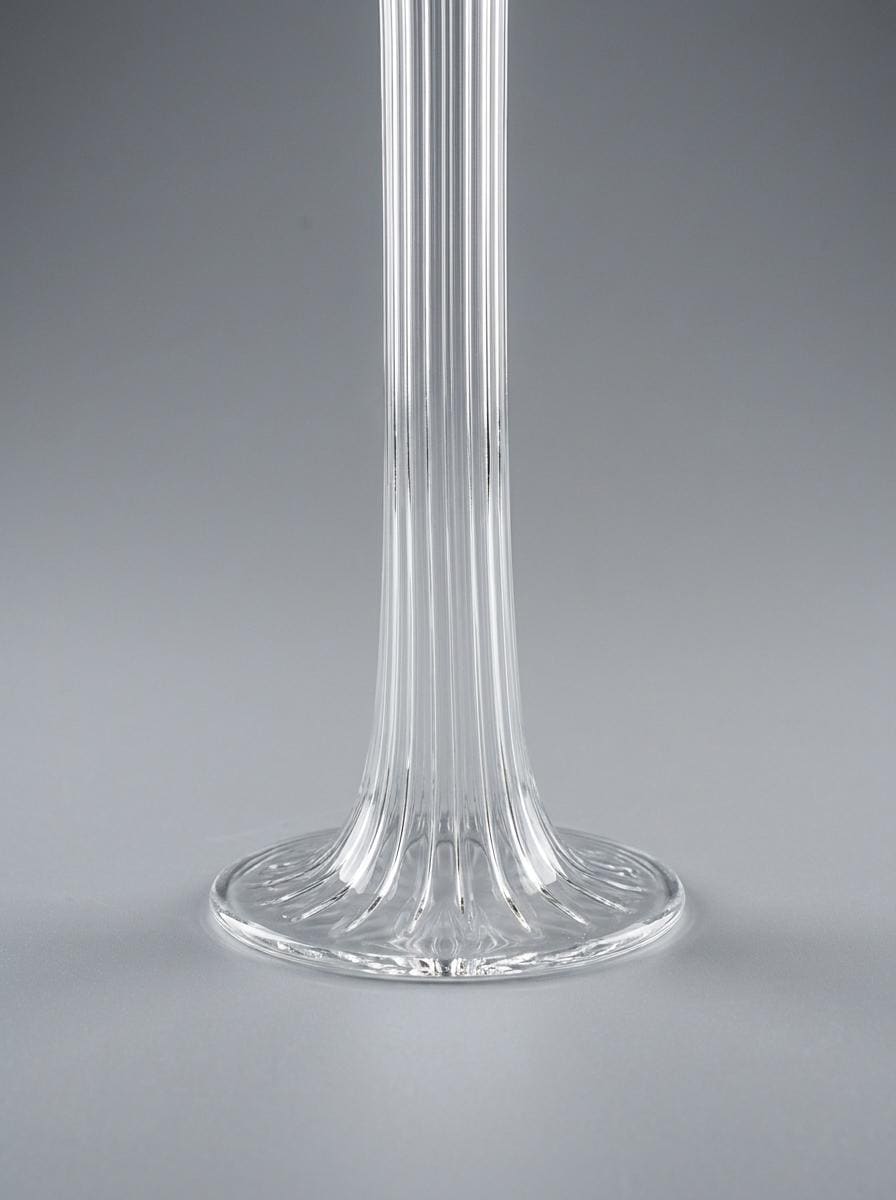 Handmade Tall Glass Candlestick 45 cm Hand Blown Egyptian Statement Candle Holder by BEKYA