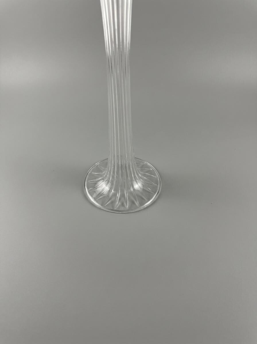 Handmade Tall Glass Candlestick 50 cm Trumpet Cup Hand Blown Egyptian Candle Holder by BEKYA